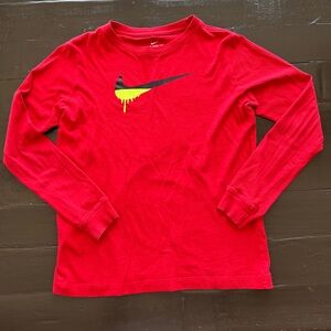 Nike Kids Red Long Sleeve Shirt Large
